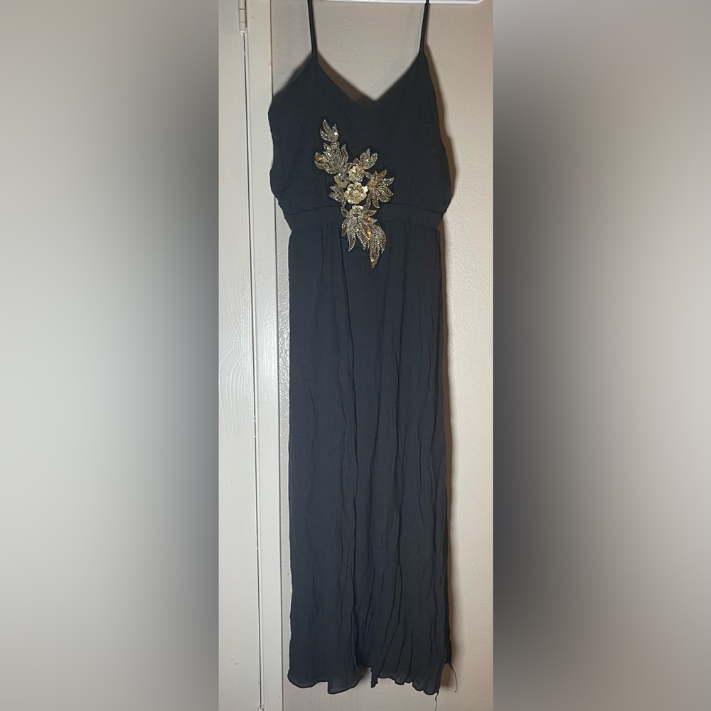 Black Embellished Maxi Dress